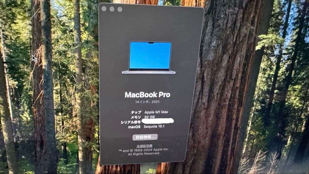 【美品】MacBook Pro 2TB SSD M1 Max 32GBメモリ