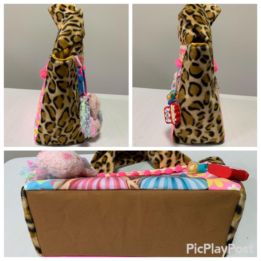 m*o様 ハンドメイド　ドールレディ　隠しポケット付ボックス型トートバッグ　うさ