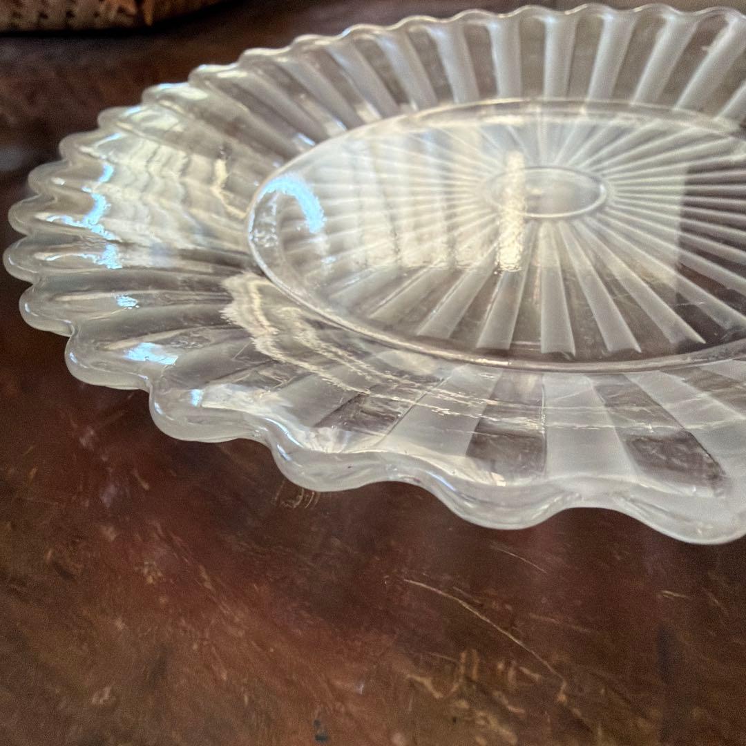 アンティークガラス　オールドバカラ　BACCARAT デザート皿