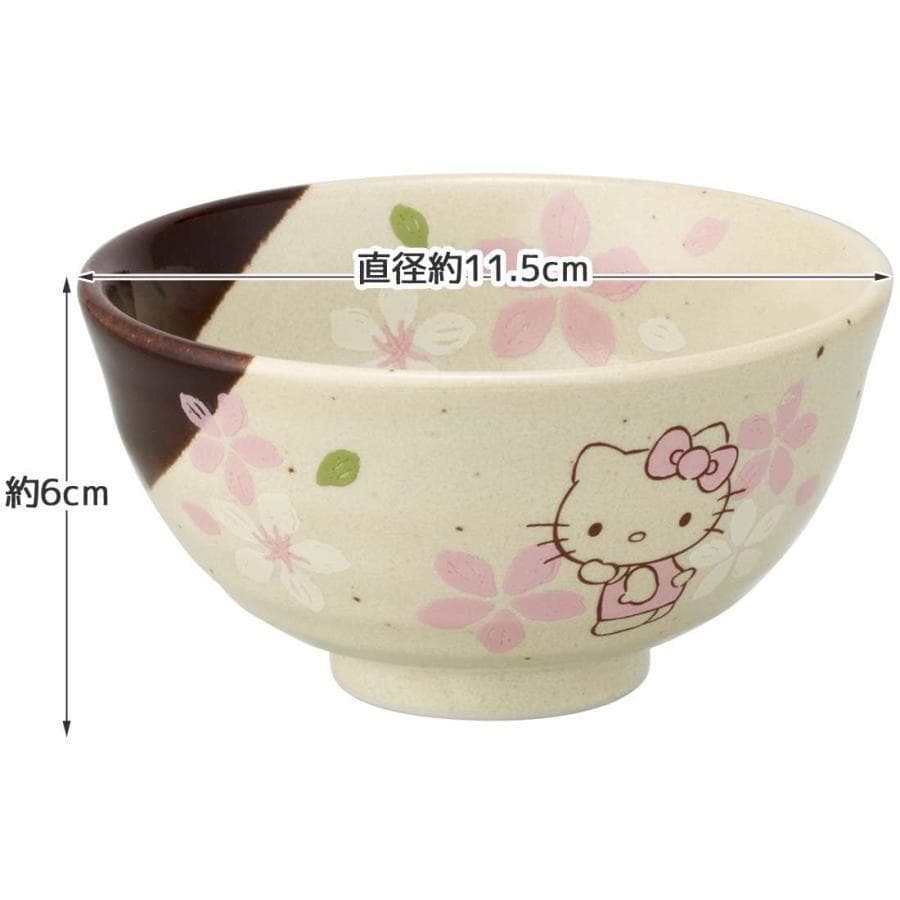 3点セット　キティ　ハローキティ　茶碗　小皿　マグカップ　美濃焼き　陶器　食器