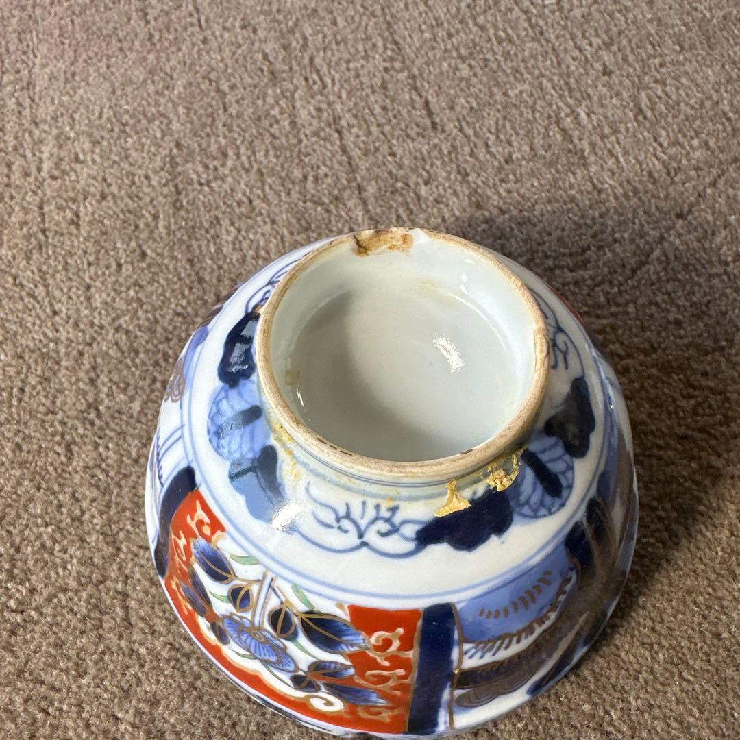 在銘 古伊万里 蓋付き 飯碗 2客 古食器 アンティーク A