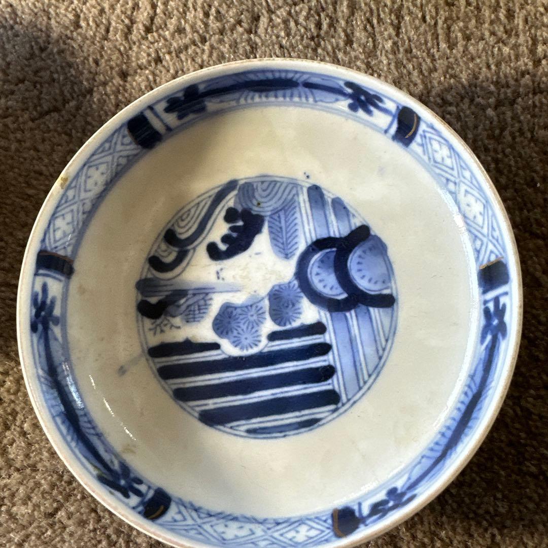 在銘 古伊万里 蓋付き 飯碗 2客 古食器 アンティーク A