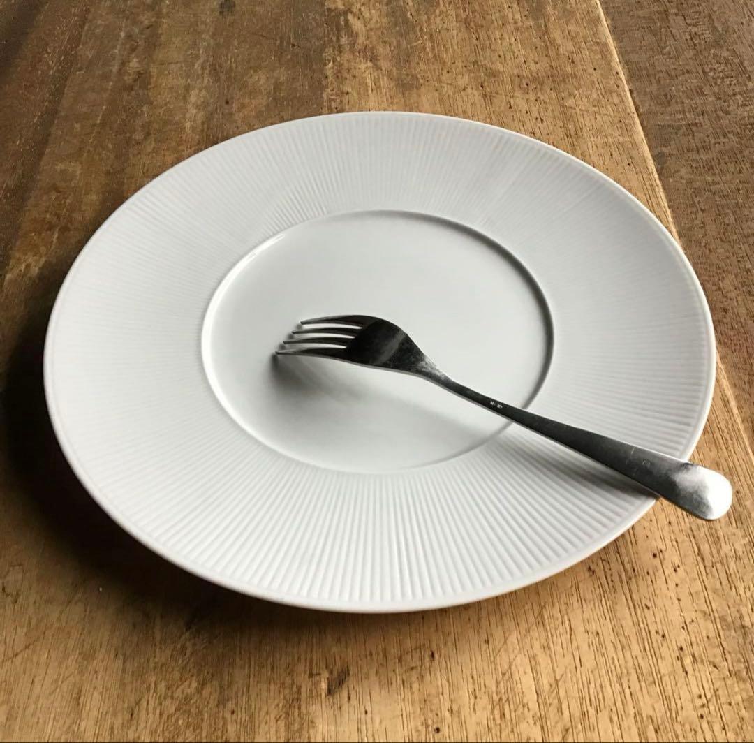 のんです。新品美濃焼　白磁　カロリナディナープレート9寸皿　4枚セット