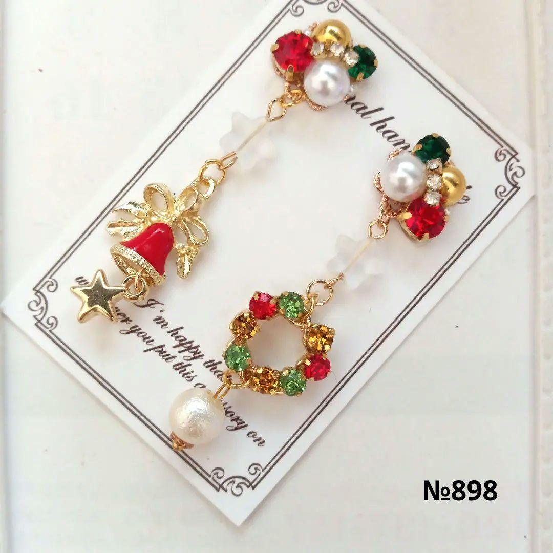 ♡ハンドメイド♡ビジューピアスイヤリング№856