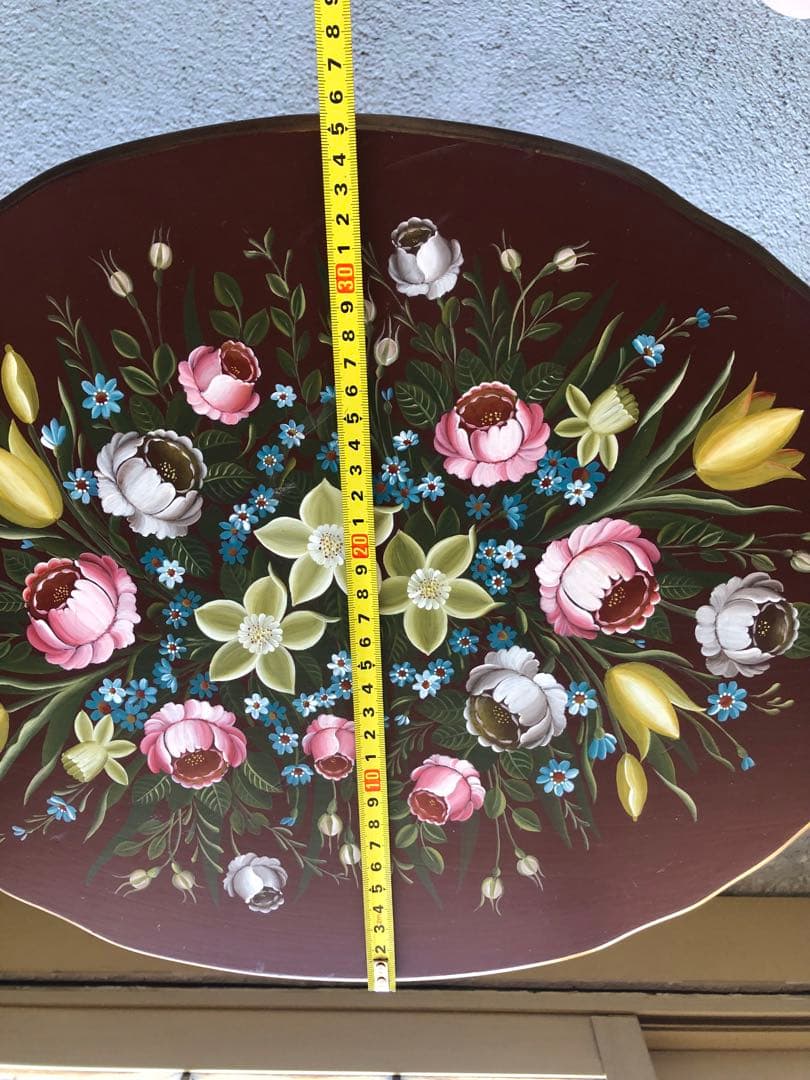 希少　美品　アッセンデルフト　トールペイント　サイドテーブル　ハンドメイド