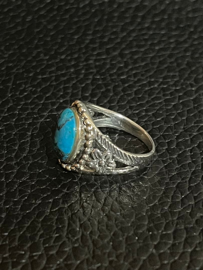 ナバホ　navajo ターコイズ リング シルバー925 刻印あり