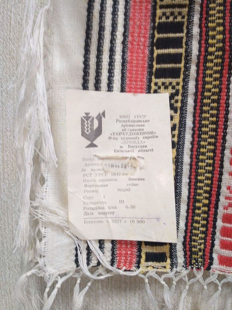 80年代製　製　タグ付き　新品未使用品　壁掛け　テーブルクロスなどに