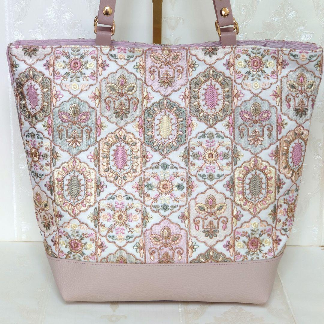 ★mayu★様 インド刺繍生地 トートバッグハンドメイド
