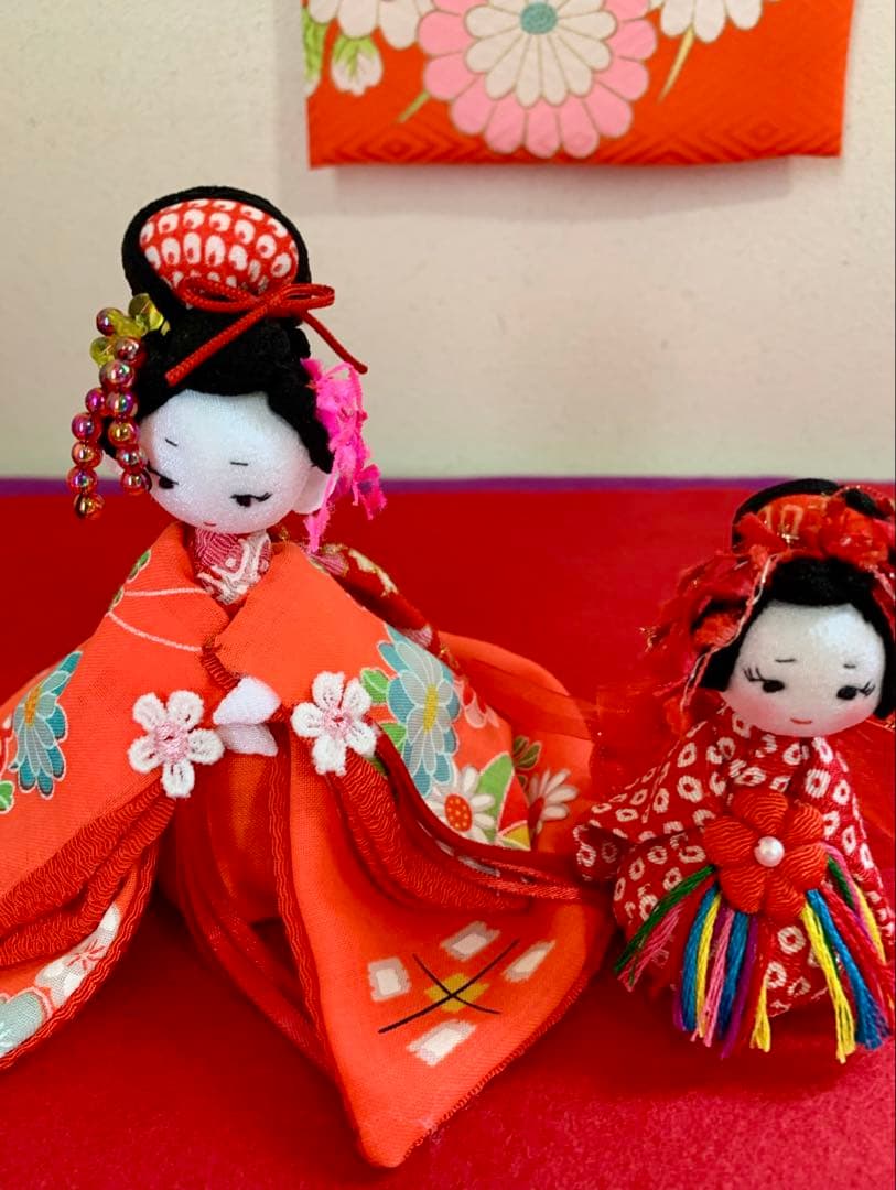 ちりめん細工　花魁と禿ちゃん　ハンドメイド
