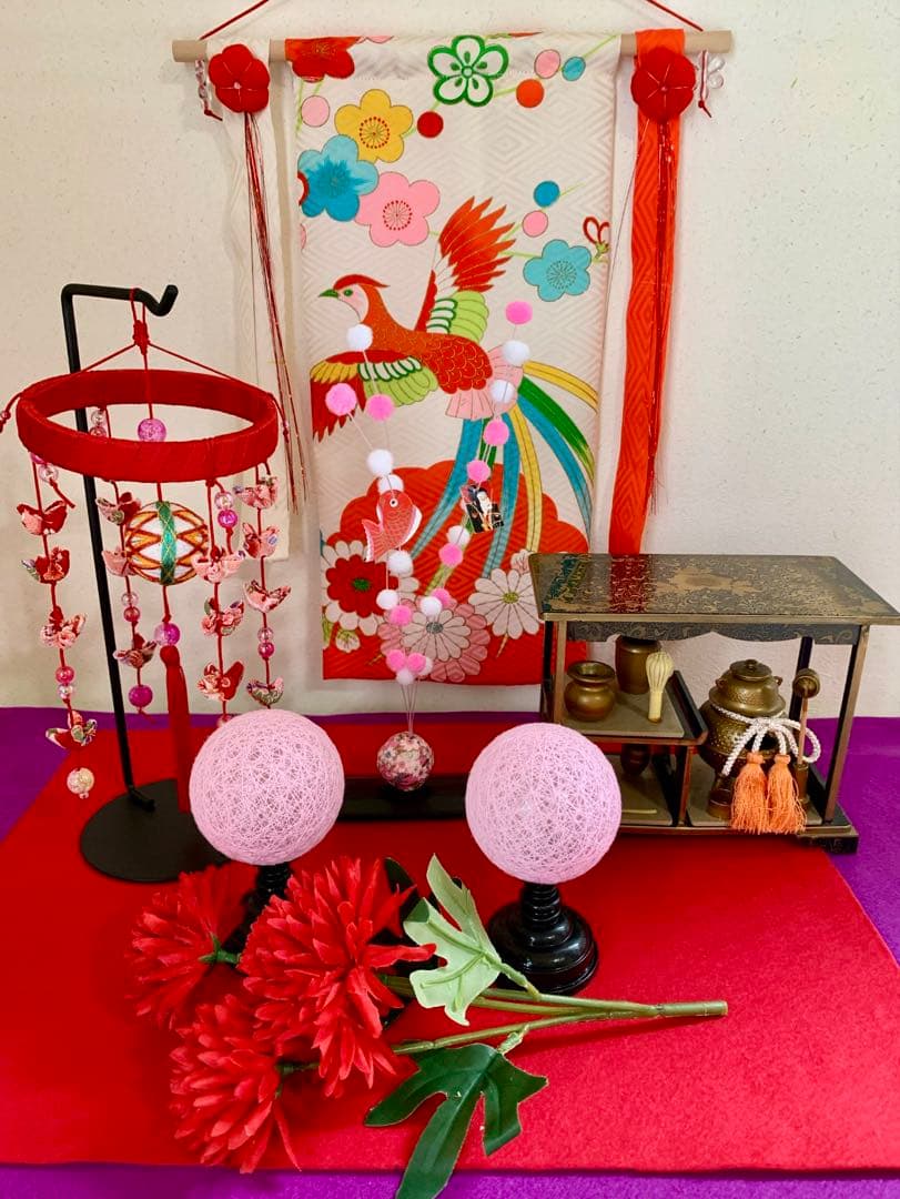 ちりめん細工　花魁と禿ちゃん　ハンドメイド