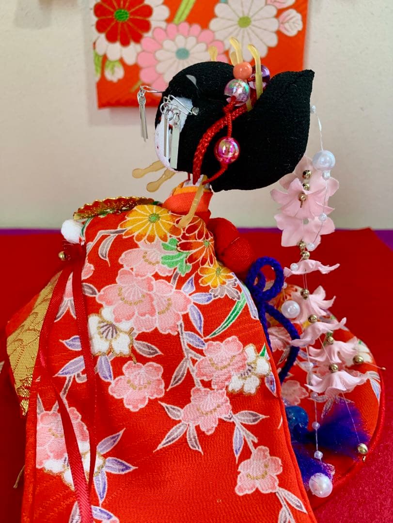 ちりめん細工　花魁と禿ちゃん　ハンドメイド