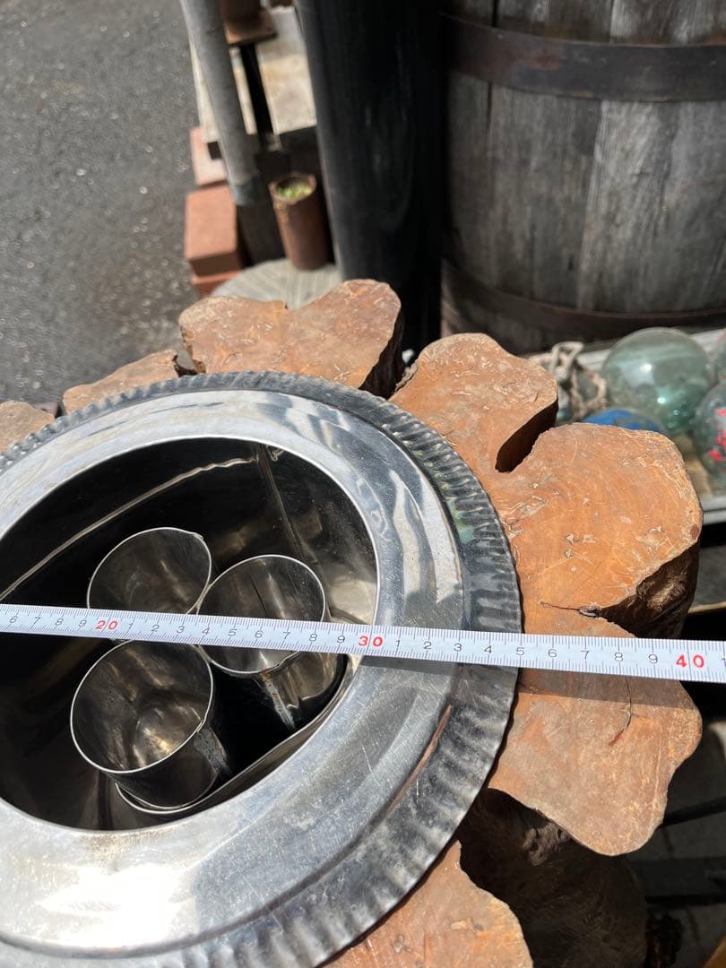 切り株花台、切り株花器、木株火鉢、 盆栽展示台、盆栽台、鉢カバー、こぶ付き台座