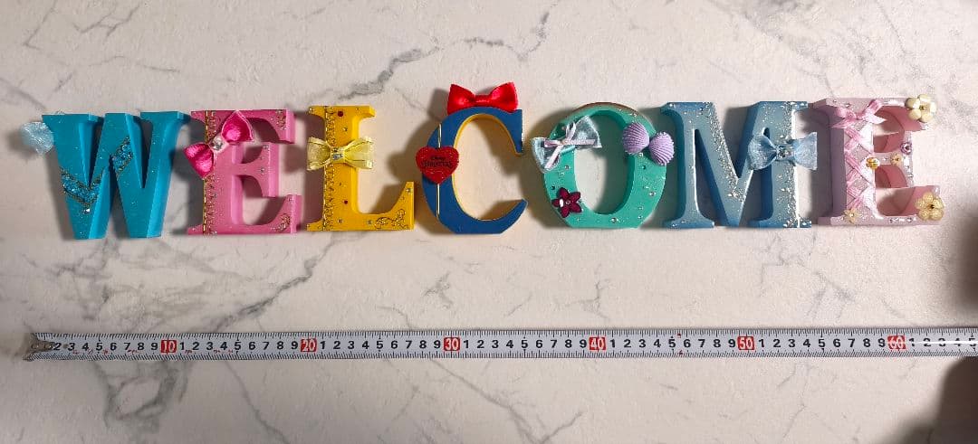 ディズニープリンセス風 ウェルカムスペース イニシャルオブジェ 結婚式 新築祝い