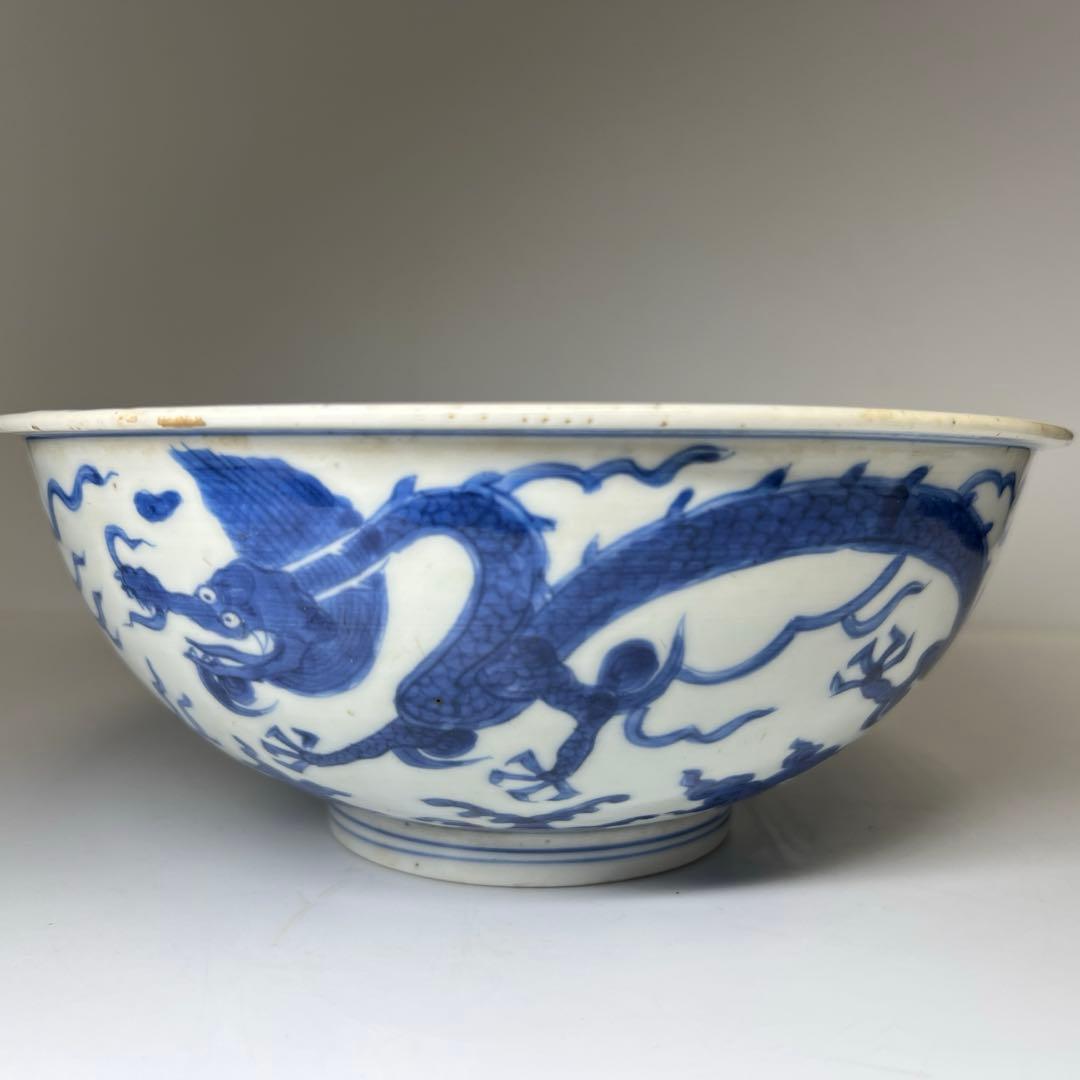 中国美術　大明萬暦年製鉢　直径約21㎝　東Y8-0408⑧