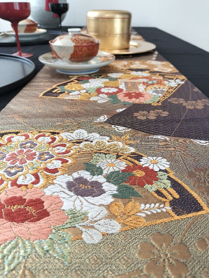 A962★逸品‼️全通帯‼️ひな祭り‼️テーブルランナー2m13cm