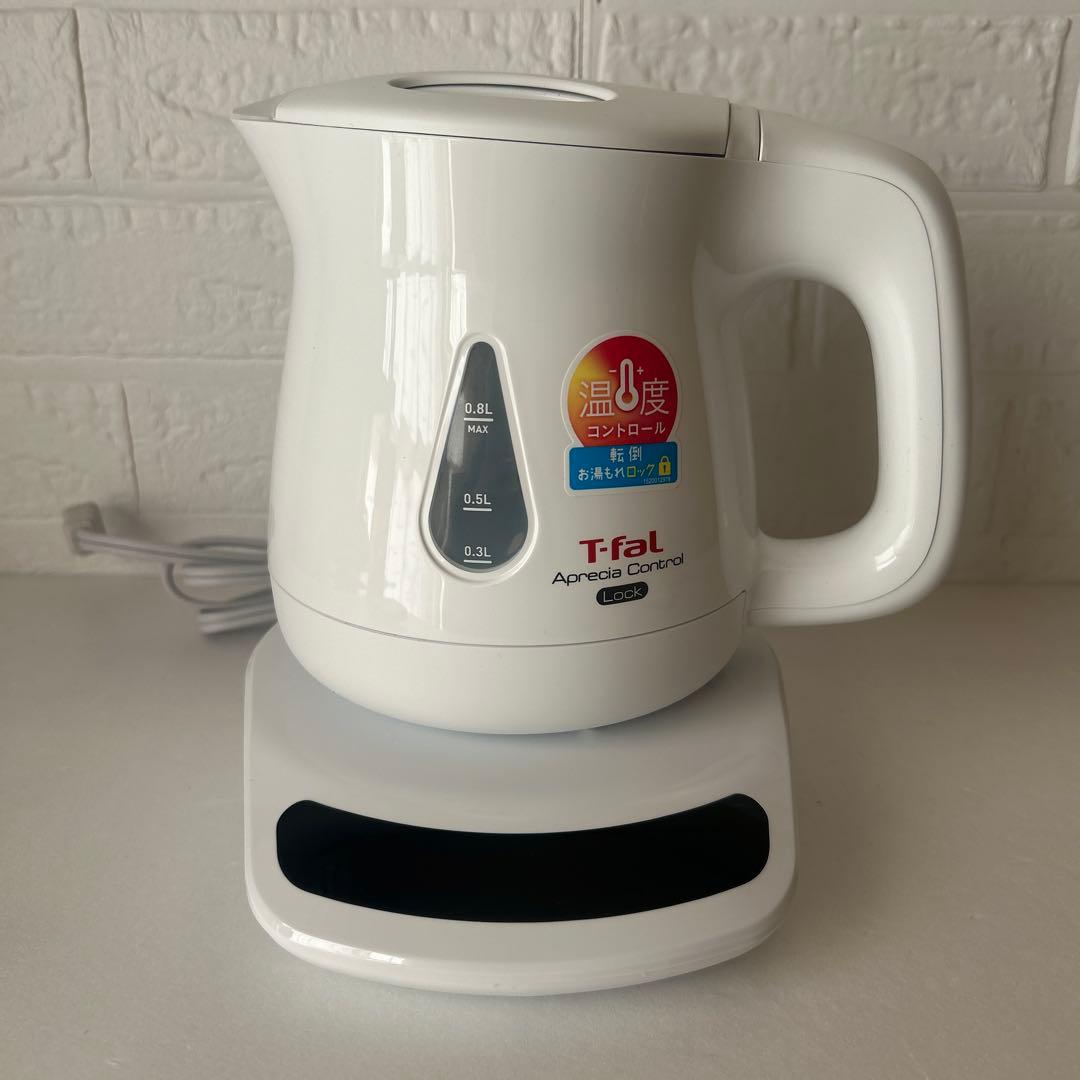 ティファール電気ケトル 0.8L 「アプレシア ロック コントロール ホワイト」