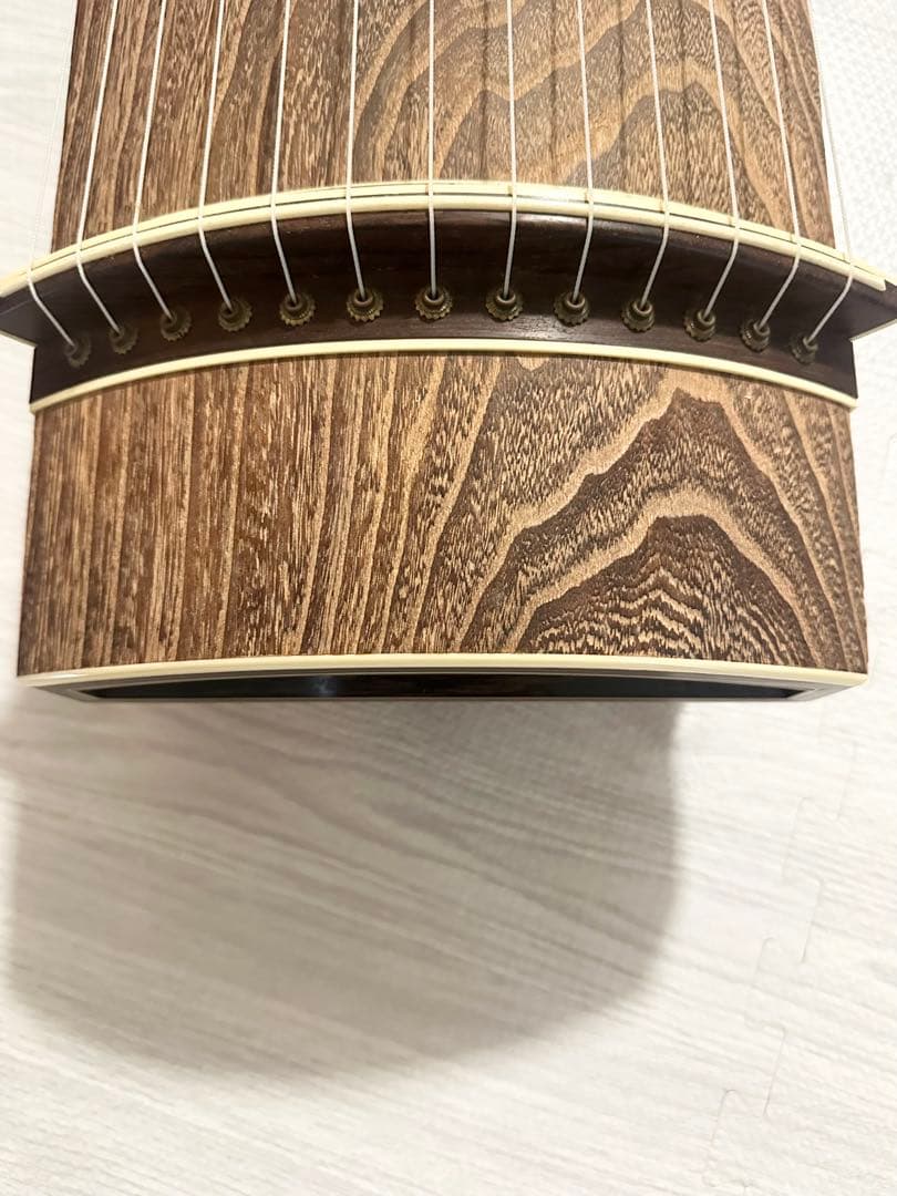 琴 13弦 和楽器 蒔絵 並甲 木目美品