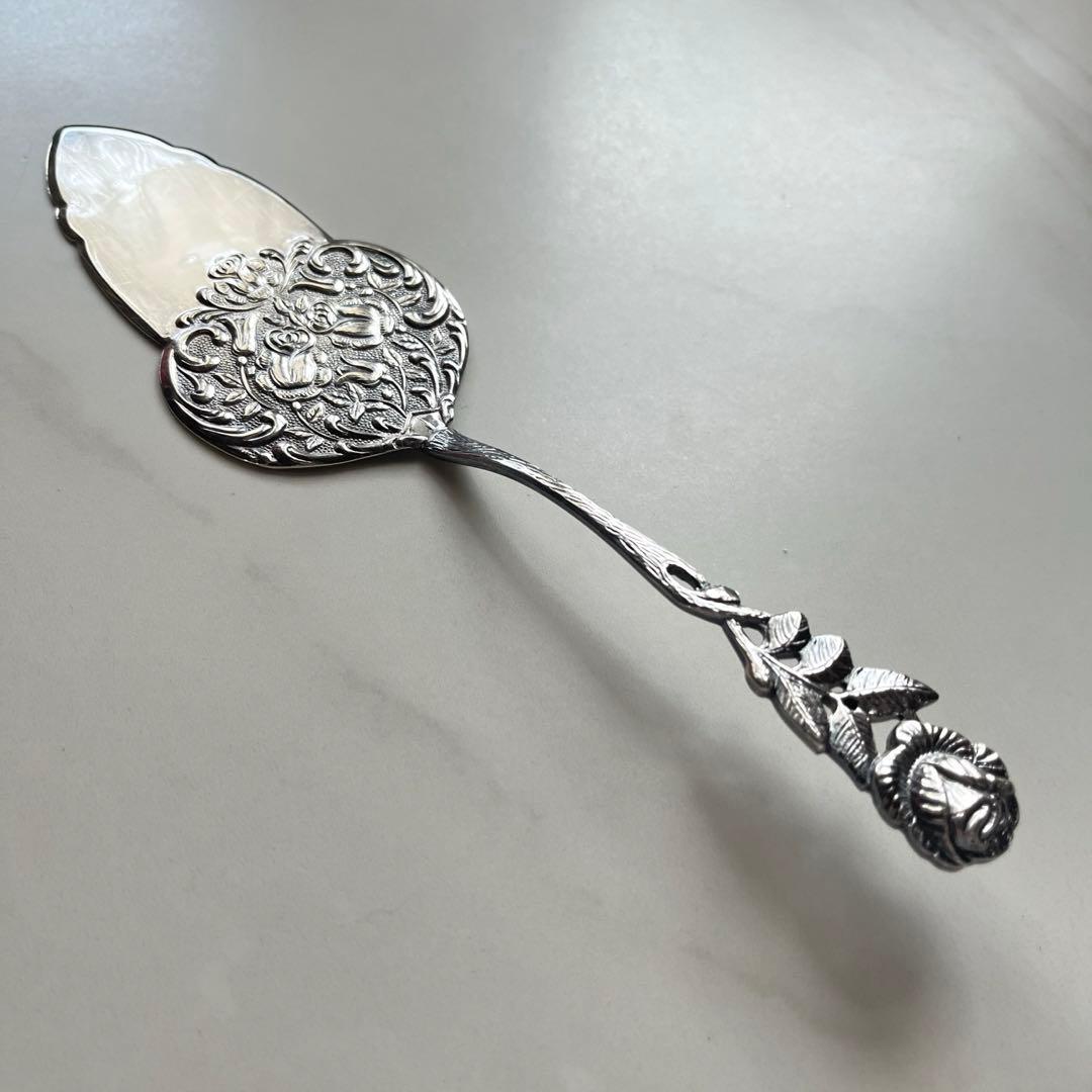 ドイツ WMF シルバープレート ケーキサーバー 薔薇モチーフ ヴィンテージ