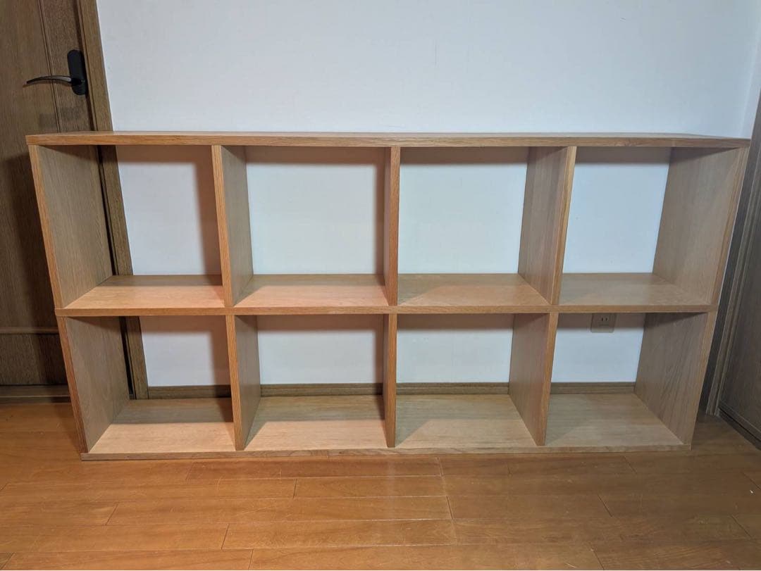 ■送料込■無印 スタッキングシェルフ4×2ワイド オーク 希少 木製家具 棚収納