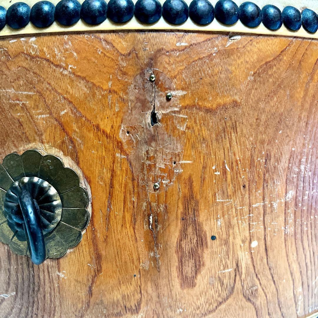 【大型】和太鼓 48cm×22cm 古太鼓 歌舞伎囃子 お囃子 古木 一尺六寸