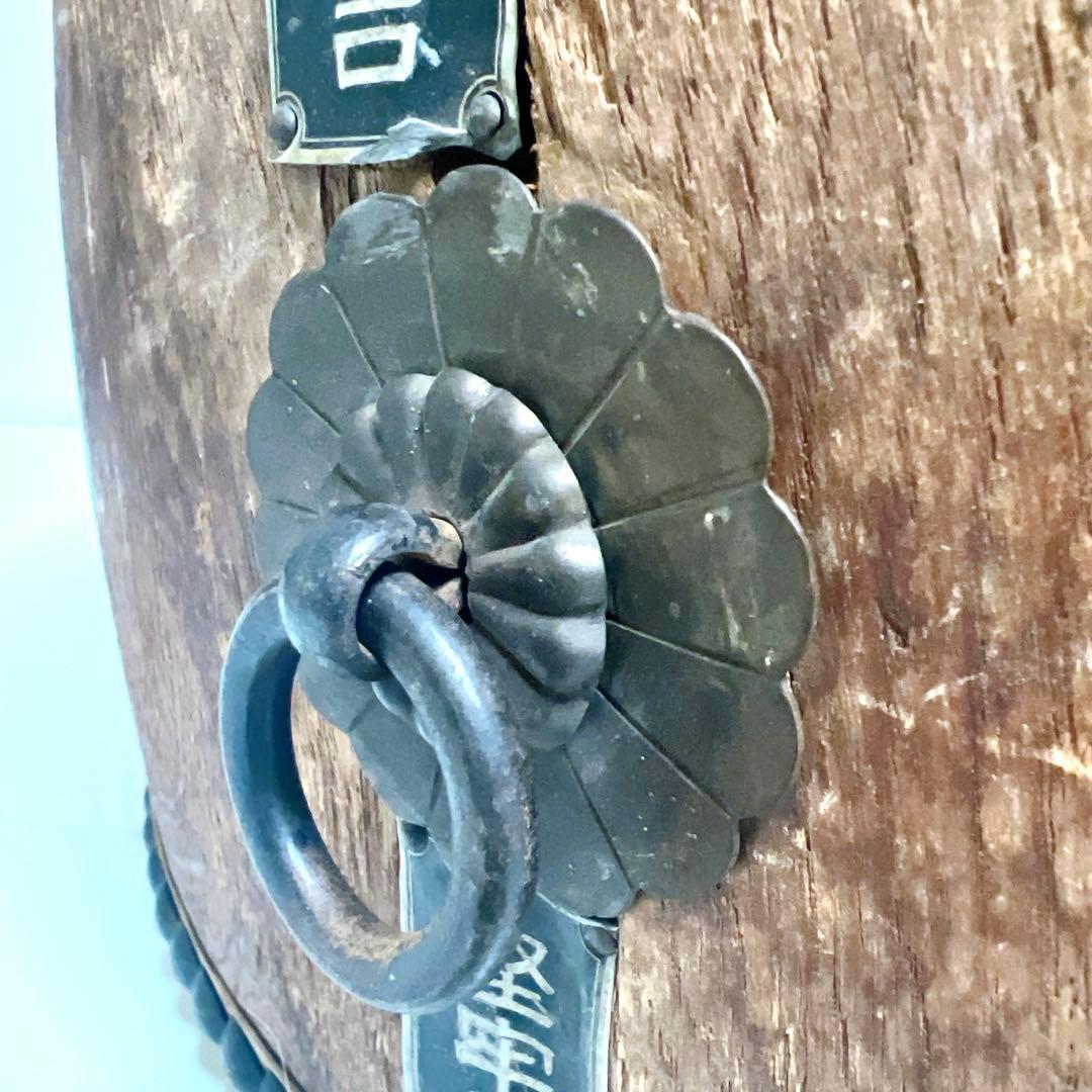 【大型】和太鼓 48cm×22cm 古太鼓 歌舞伎囃子 お囃子 古木 一尺六寸