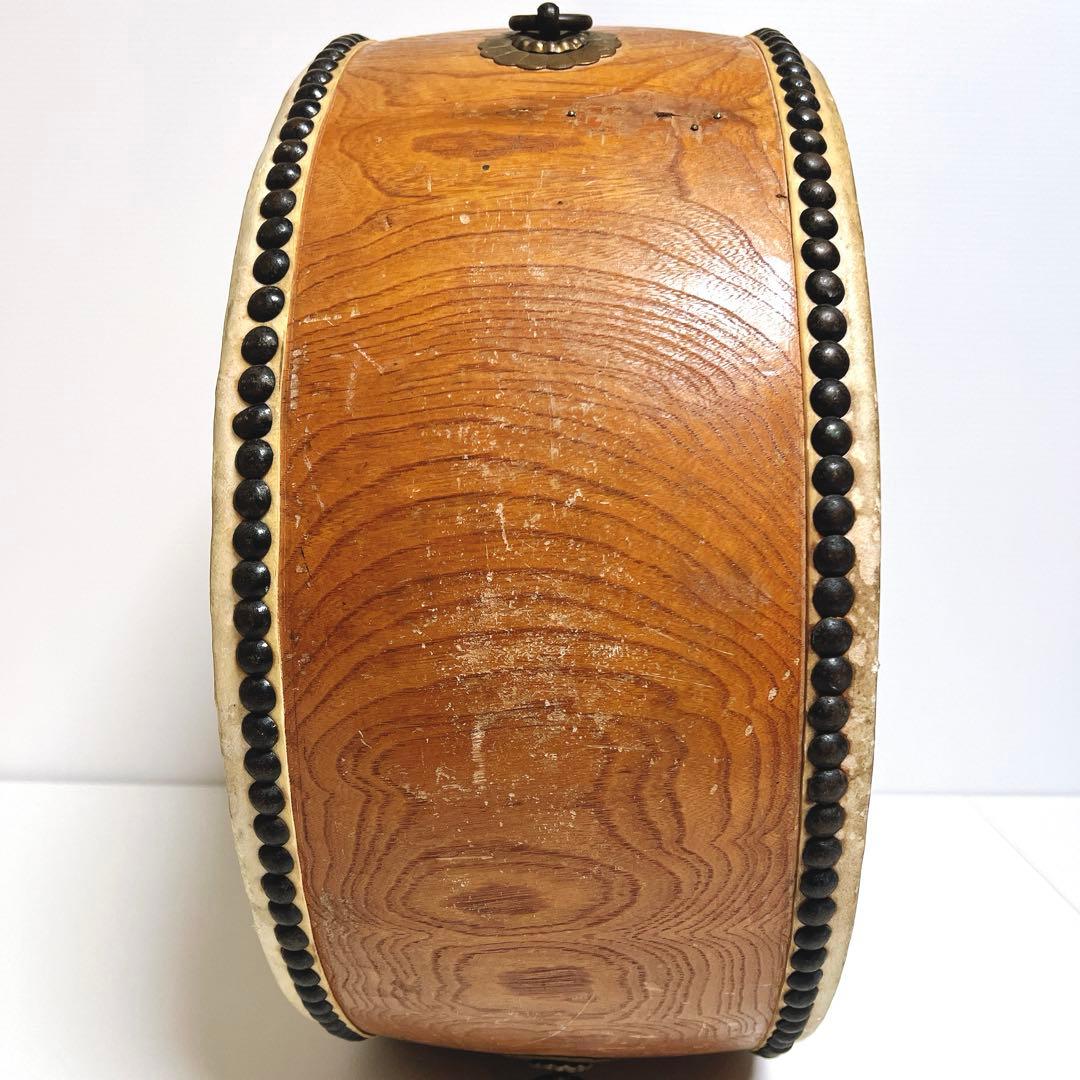 【大型】和太鼓 48cm×22cm 古太鼓 歌舞伎囃子 お囃子 古木 一尺六寸