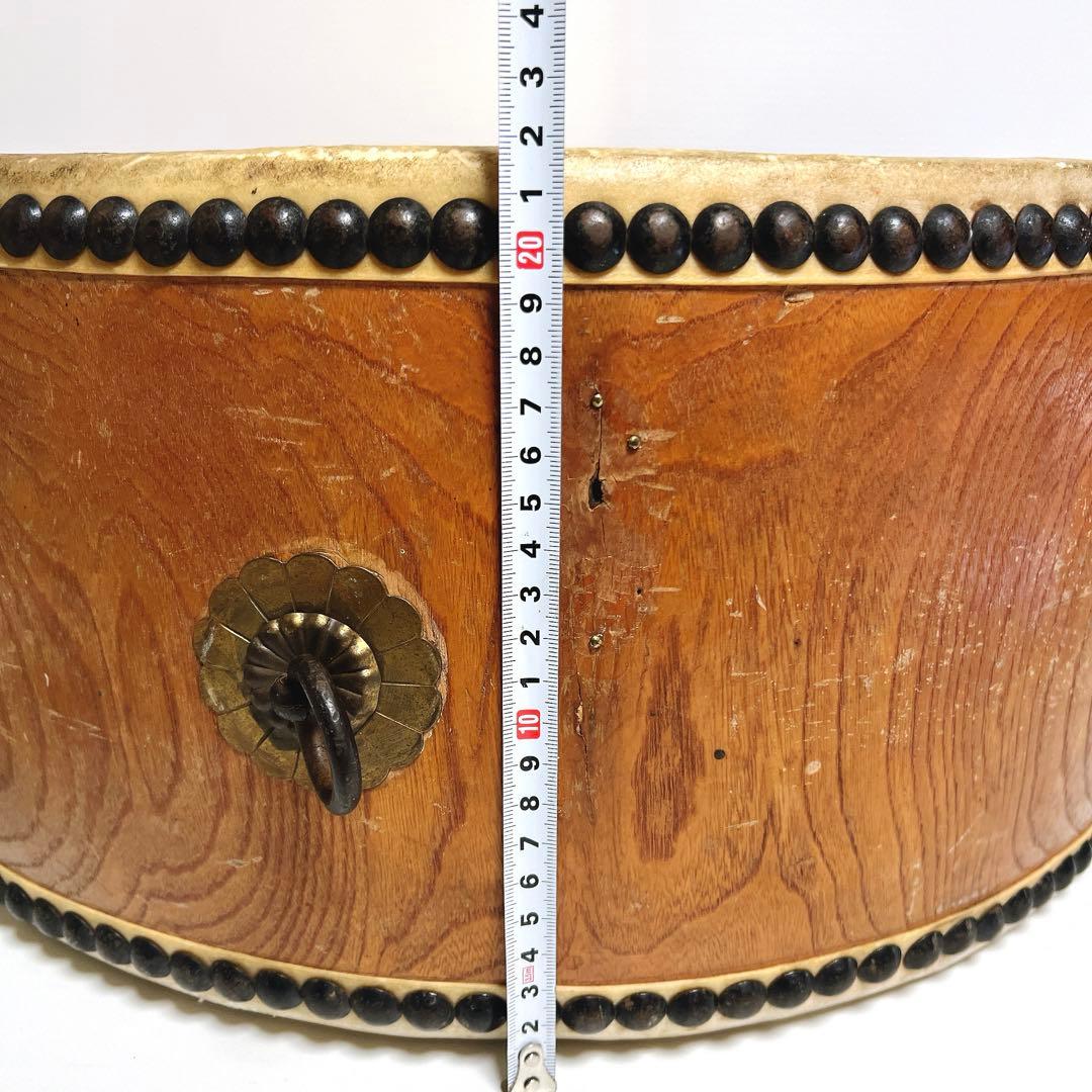 【大型】和太鼓 48cm×22cm 古太鼓 歌舞伎囃子 お囃子 古木 一尺六寸
