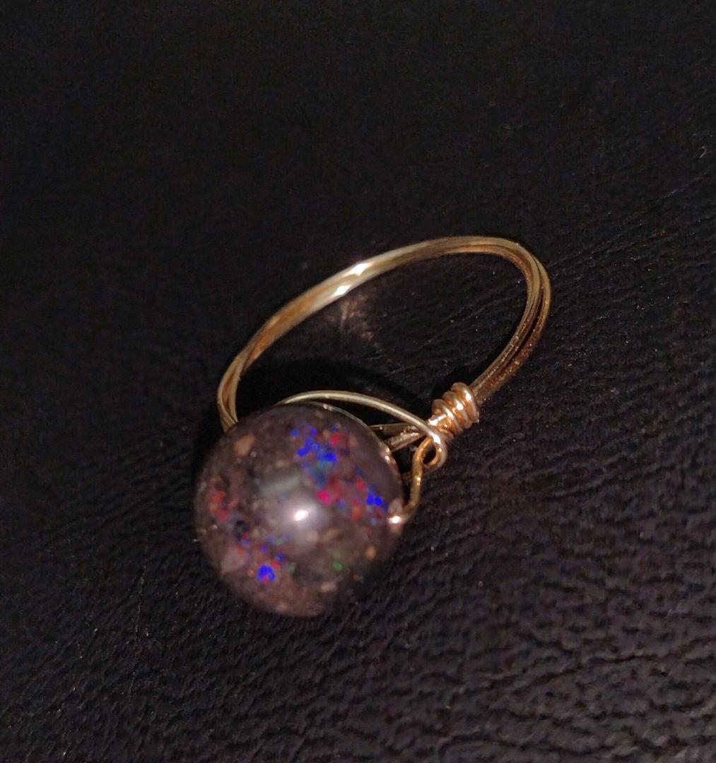 Kgf14 希少石 天然石 オーストラリア産 ブラックマトリックス オパール