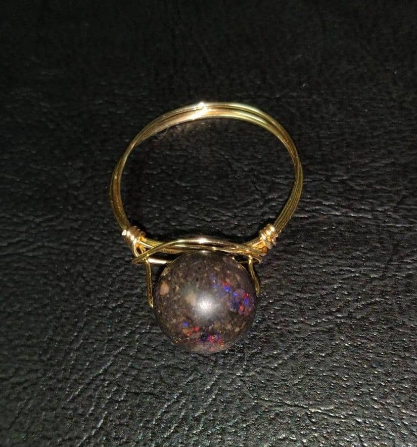 Kgf14 希少石 天然石 オーストラリア産 ブラックマトリックス オパール