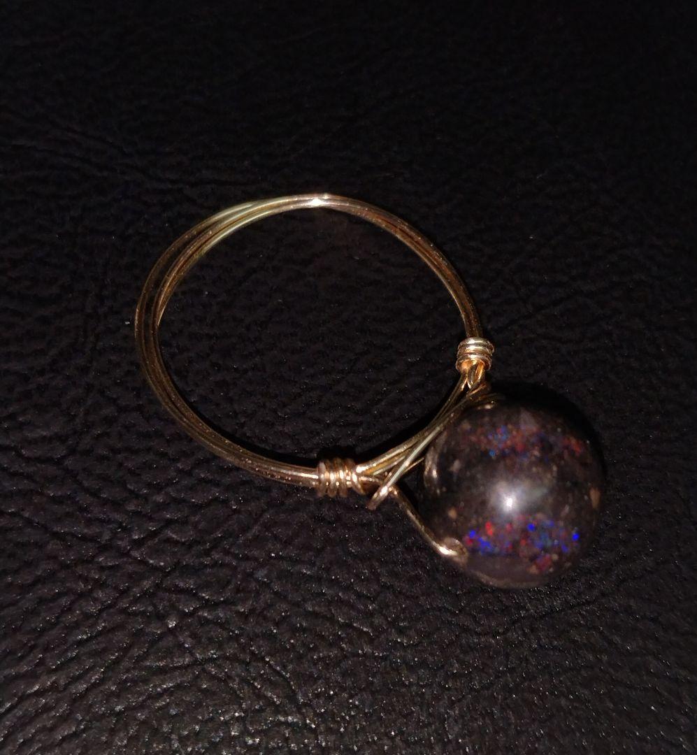 Kgf14 希少石 天然石 オーストラリア産 ブラックマトリックス オパール