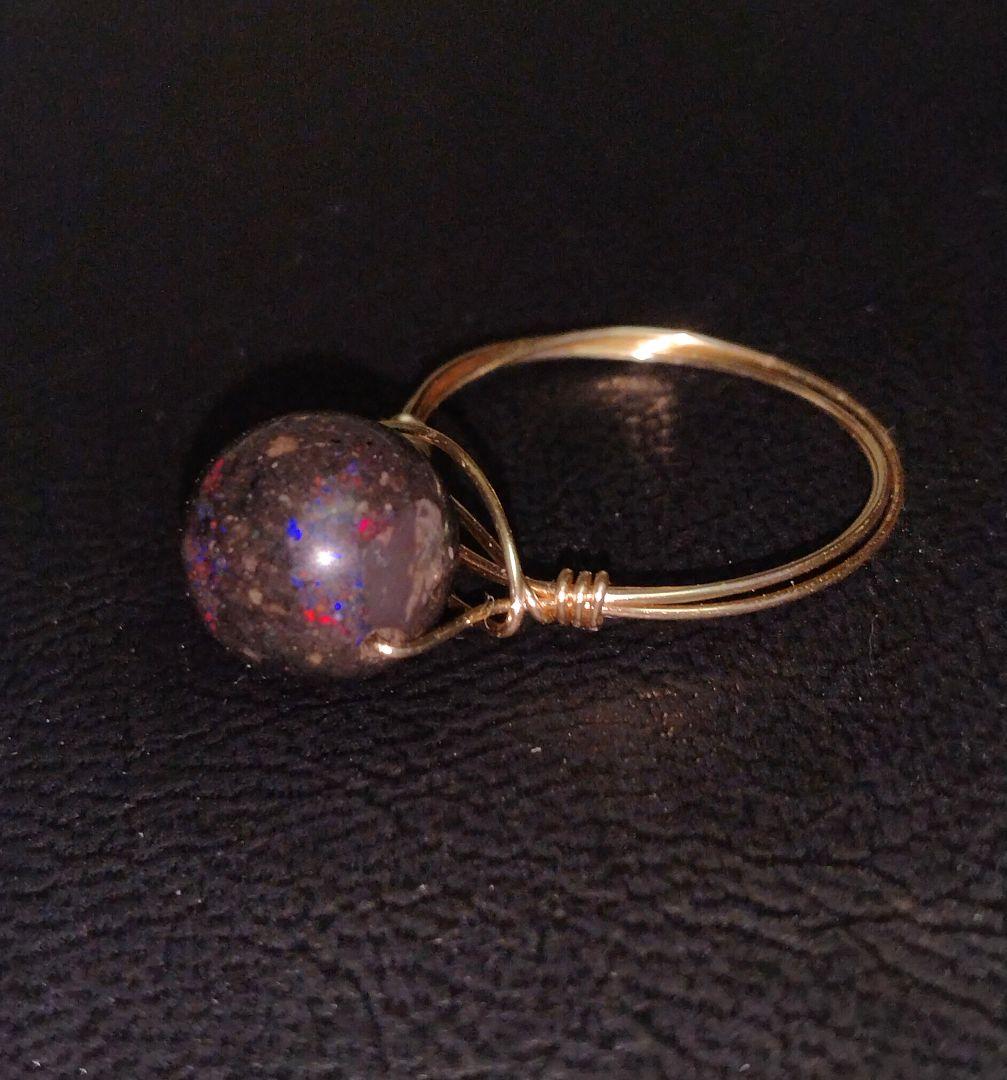 Kgf14 希少石 天然石 オーストラリア産 ブラックマトリックス オパール