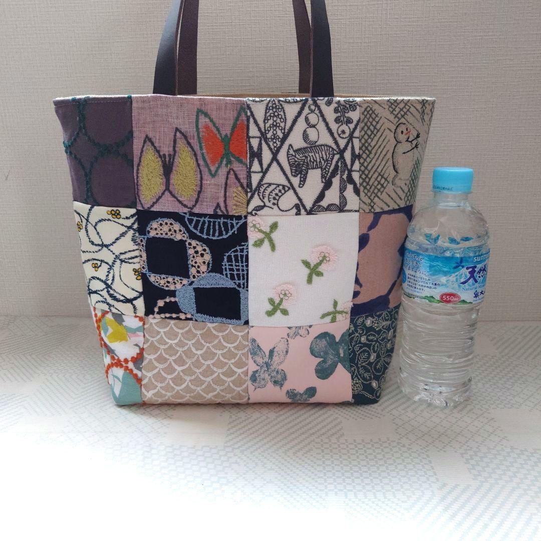 ミナペルホネン　両面パッチワーク　トートバッグ