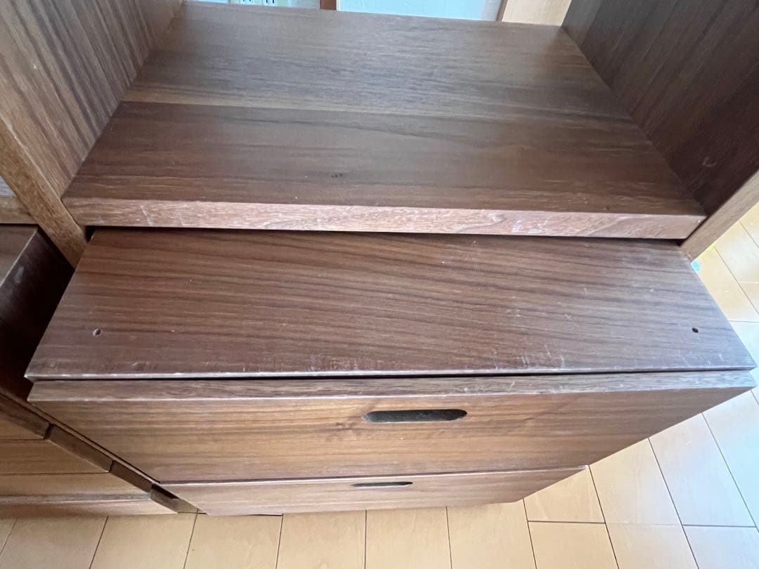 無印良品　スタッキングシェルフ2×3 ・スタッキングチェスト3点　ウォールナット