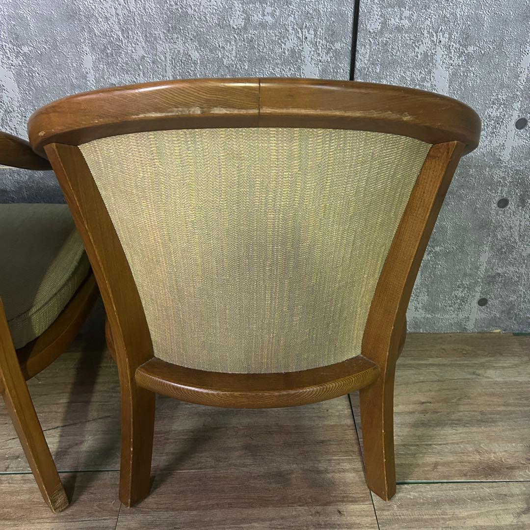 ꧁大川家具꧂アームチェア2脚 リビング ラウンジ ファブリック いす イス 椅子