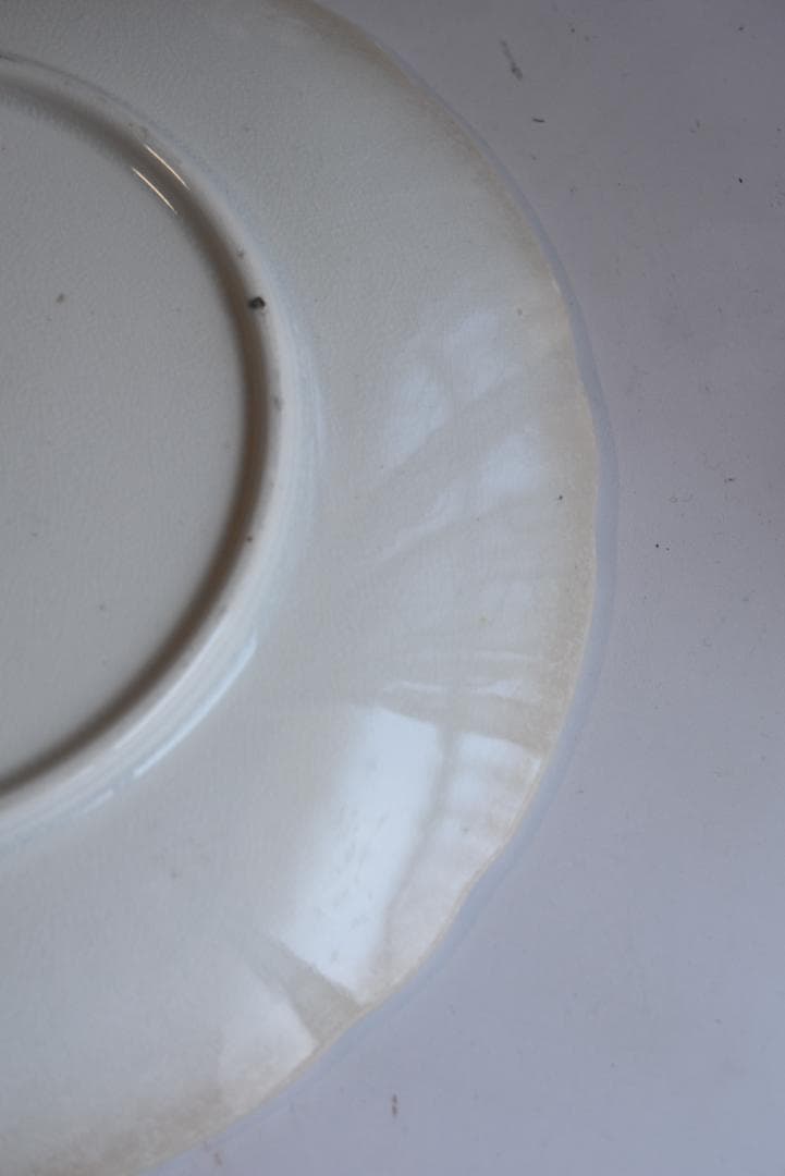 2枚組バドンヴィレー　花レリーフいっぱい　さくらんぼうの皿　フランスアンティーク