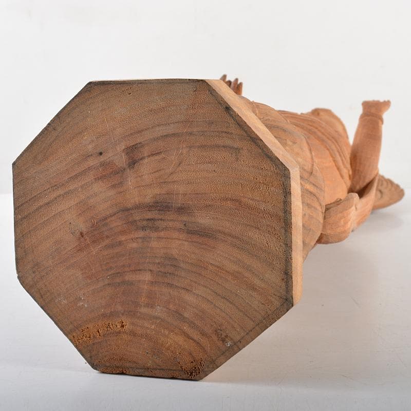 仏教美術　米林菊彫人作　木彫　聖観世音菩薩像　仏像　共箱　V　R6142B