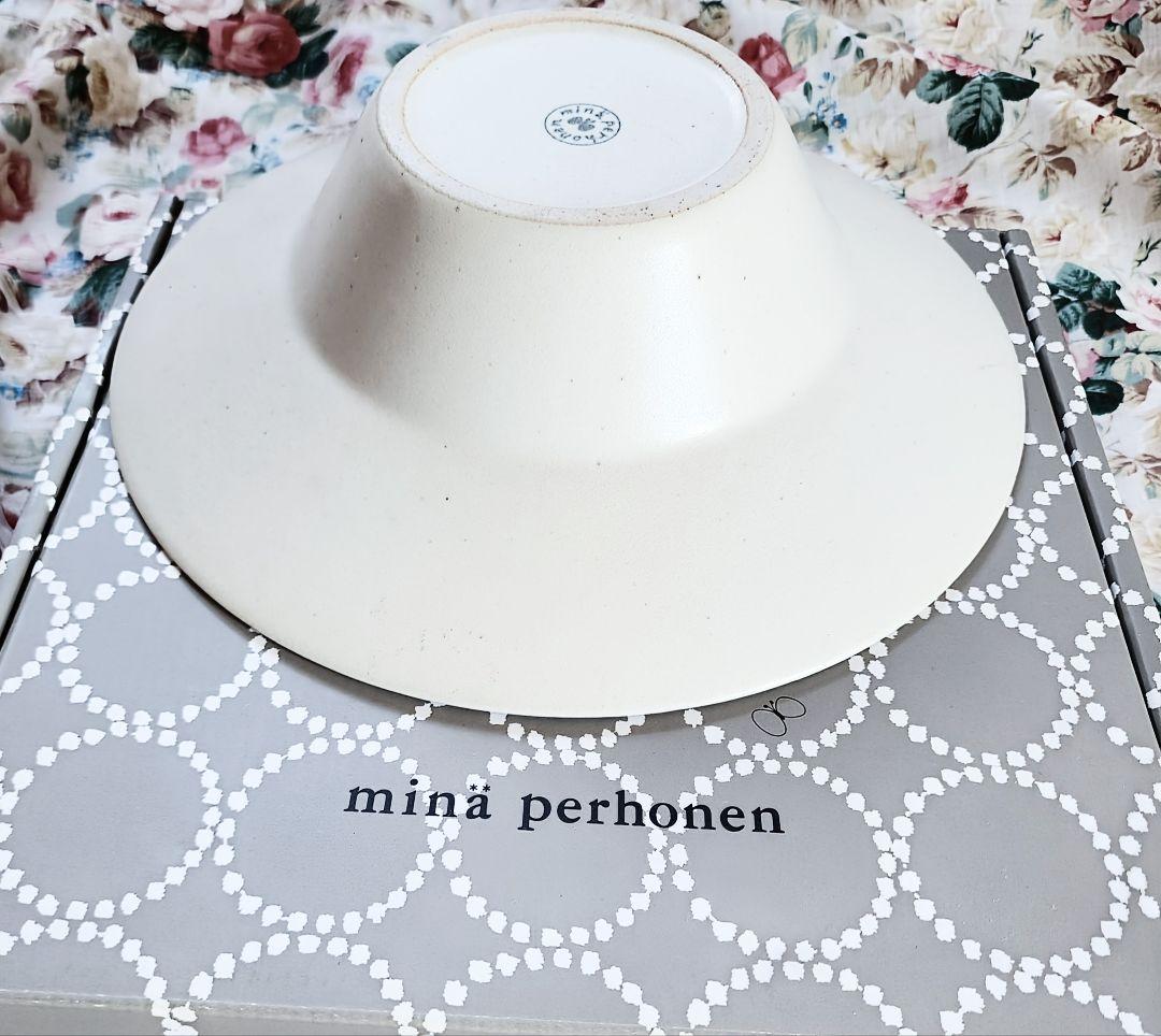 minä perhonen ミナペルホネン タンバリン ホワイト深皿 箱付き