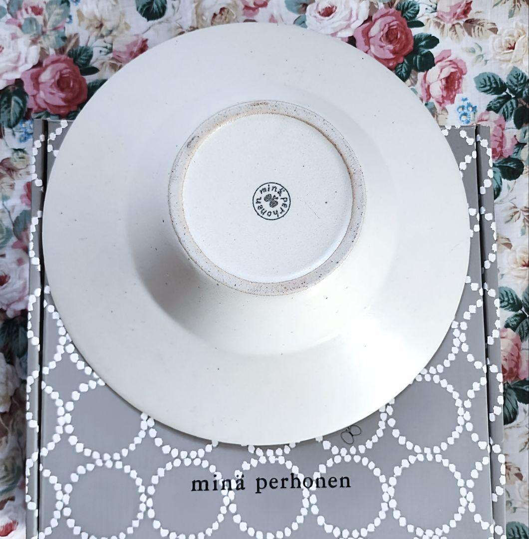 minä perhonen ミナペルホネン タンバリン ホワイト深皿 箱付き