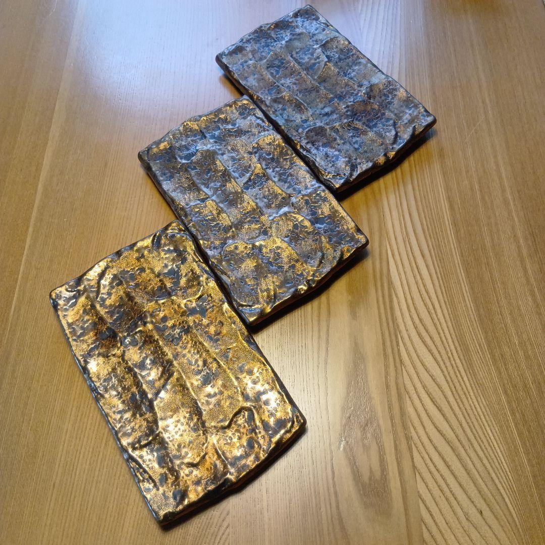 ✨金角皿3枚✨美濃焼✨お洒落✨クリスマス✨お節に✨