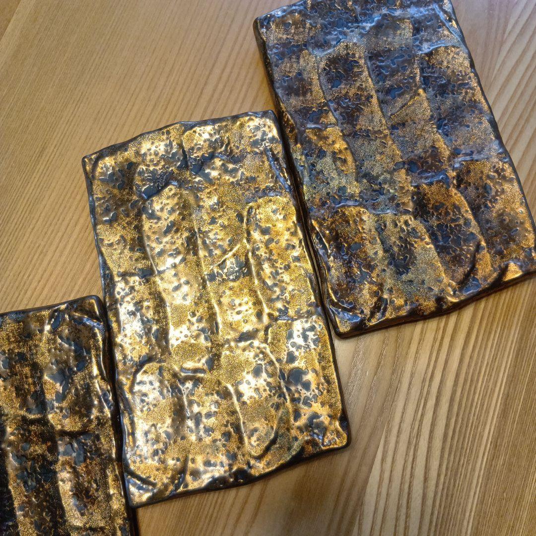 ✨金角皿3枚✨美濃焼✨お洒落✨クリスマス✨お節に✨