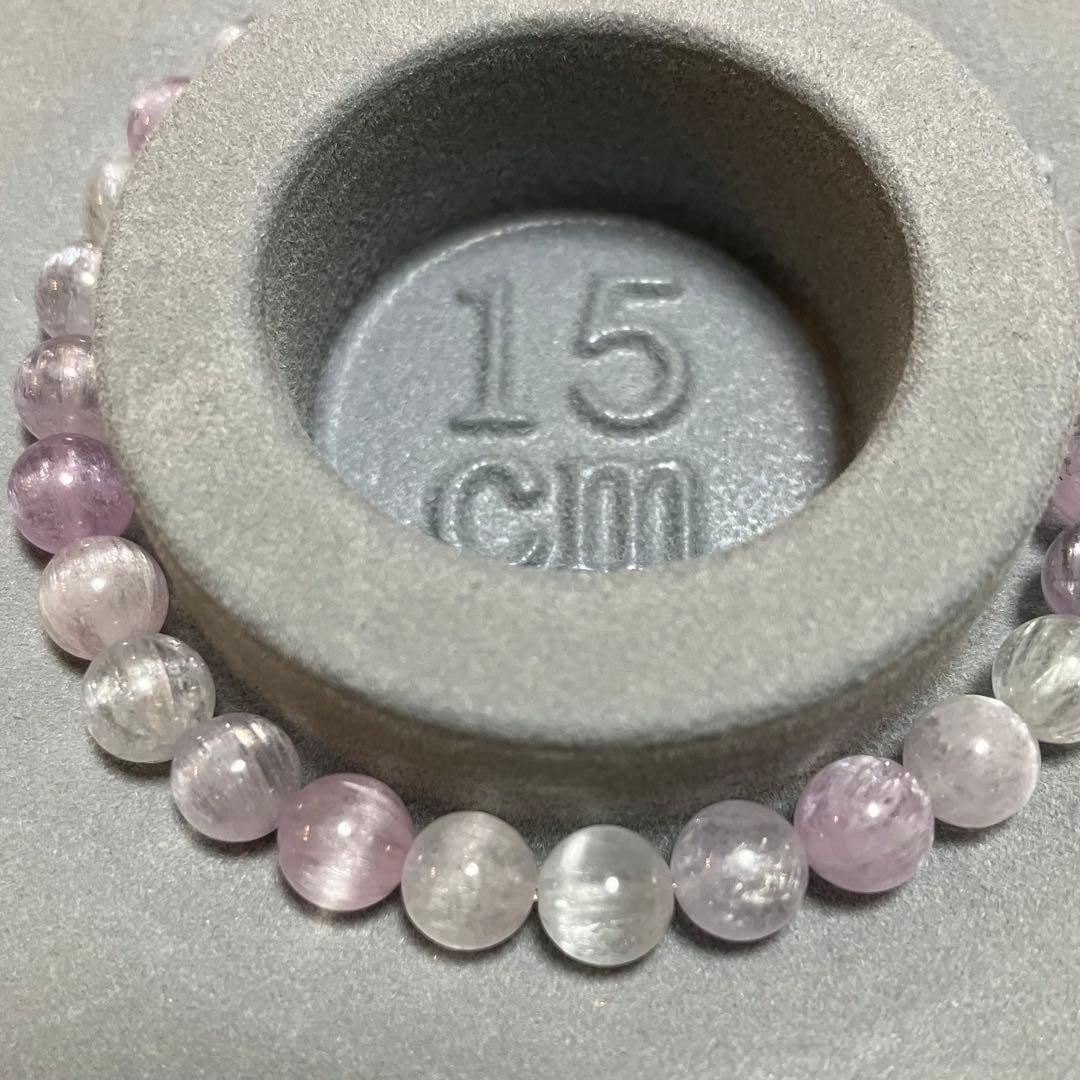 31高品質　クンツァイトブレスレット15cm