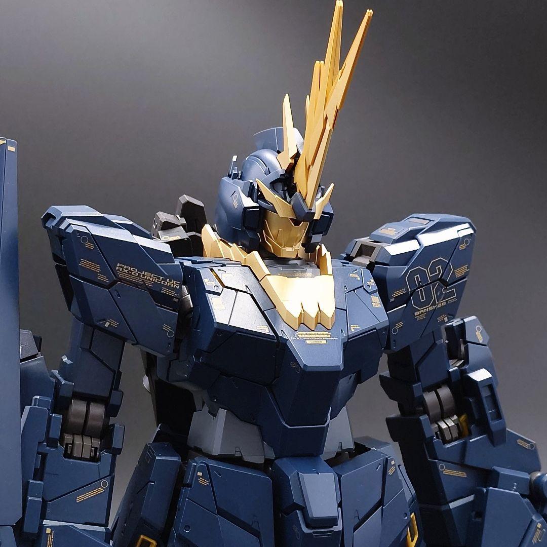 PG 1/60　バンシィ・ノルン　ガンプラ　部分塗装完成品