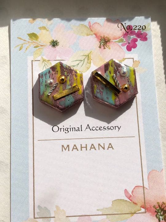 みんしゃん専用♡art hexagon ピアス イヤリング
