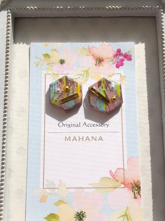 みんしゃん専用♡art hexagon ピアス イヤリング