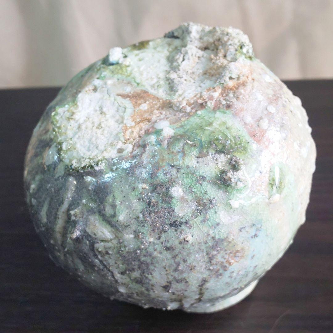 古伊賀 伊賀焼 灰被 自然釉 水滴 掛花入 花器 小壷 一輪挿し