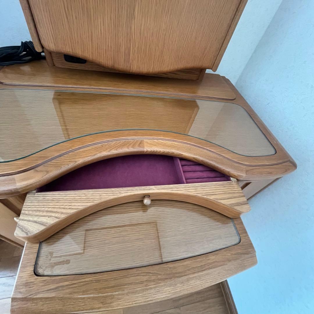 三面鏡ドレッサー　鏡台　木製　美品