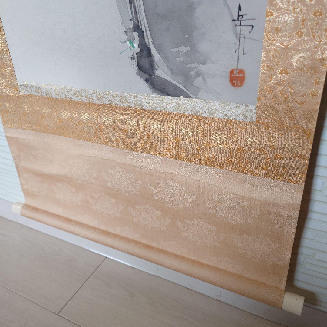 掛け軸　梅に鶯　井手岳水　共箱