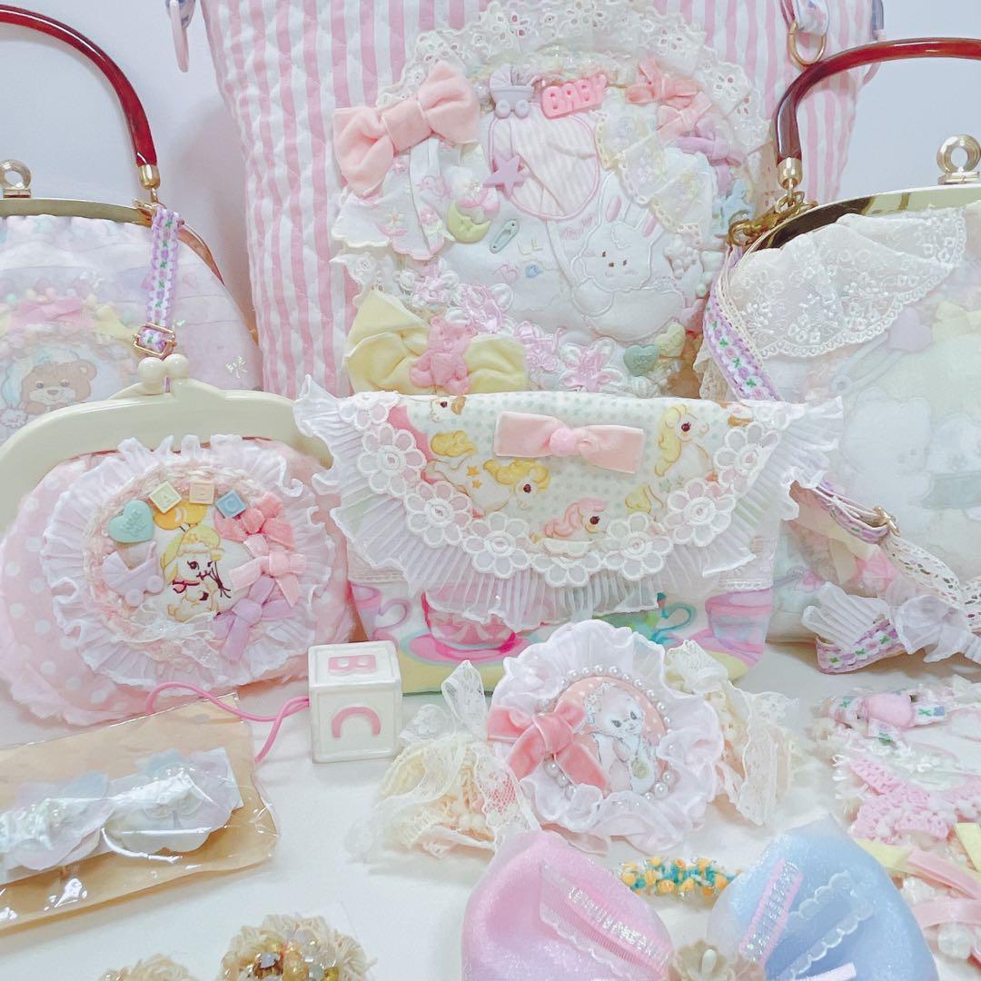 バッグ うさぎ くま アクセサリー がま口 ハンドメイド ファンシー ゆめかわ