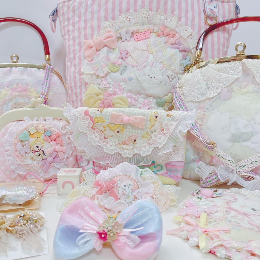 バッグ うさぎ くま アクセサリー がま口 ハンドメイド ファンシー ゆめかわ