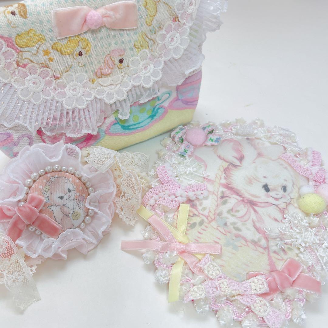 バッグ うさぎ くま アクセサリー がま口 ハンドメイド ファンシー ゆめかわ
